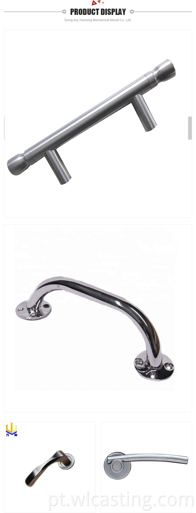 stainless steel mirror polish brush handle pull investment casting machining